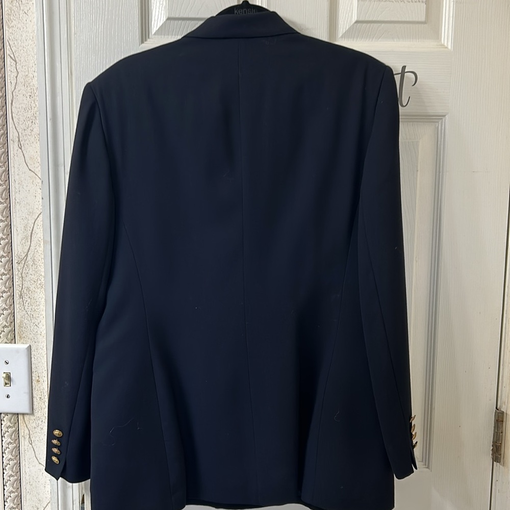 Lauren Ralph Lauren Wool Navy Blue Jacket Size 14 - Picture 2 of 13